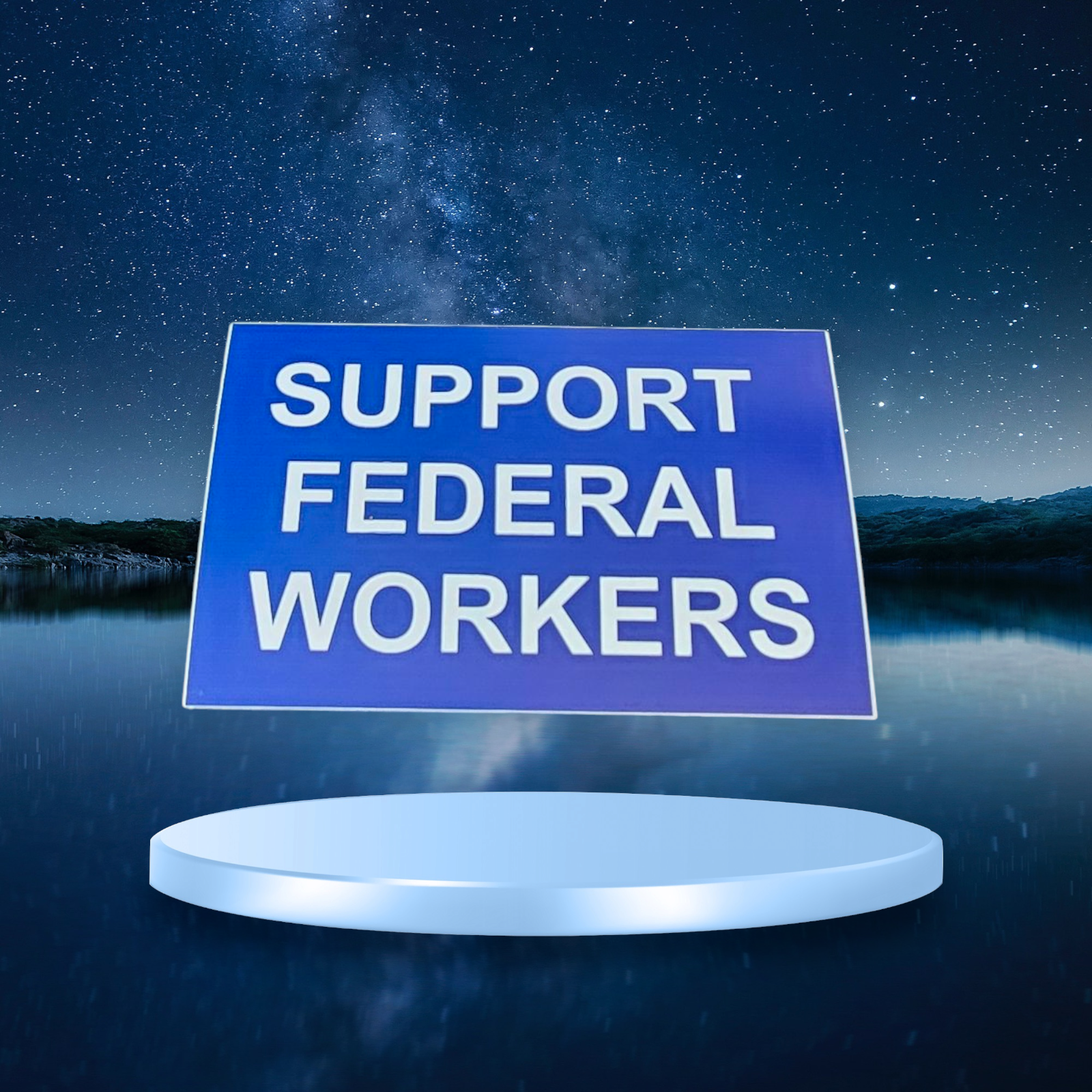 Support Federal Workers Protect Fed Government Employees Anti Trump And Musk Decal Waterproof Sticker For Laptop Water Bottle Case Tumbler