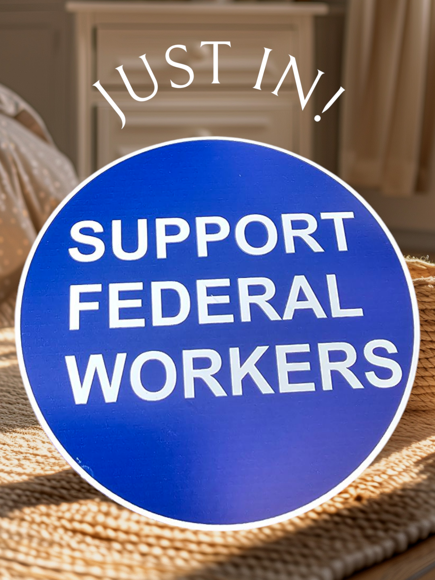 Support Federal Workers Protect Fed Government Employees Anti Trump And Musk Decal Waterproof Sticker For Laptop Water Bottle Case Tumbler