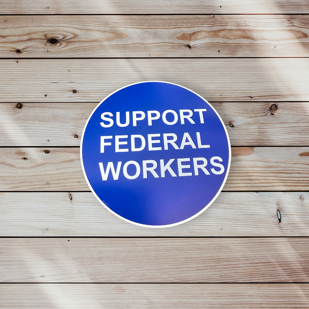 Support Federal Workers Protect Fed Government Employees Anti Trump And Musk Decal Waterproof Sticker For Laptop Water Bottle Case Tumbler