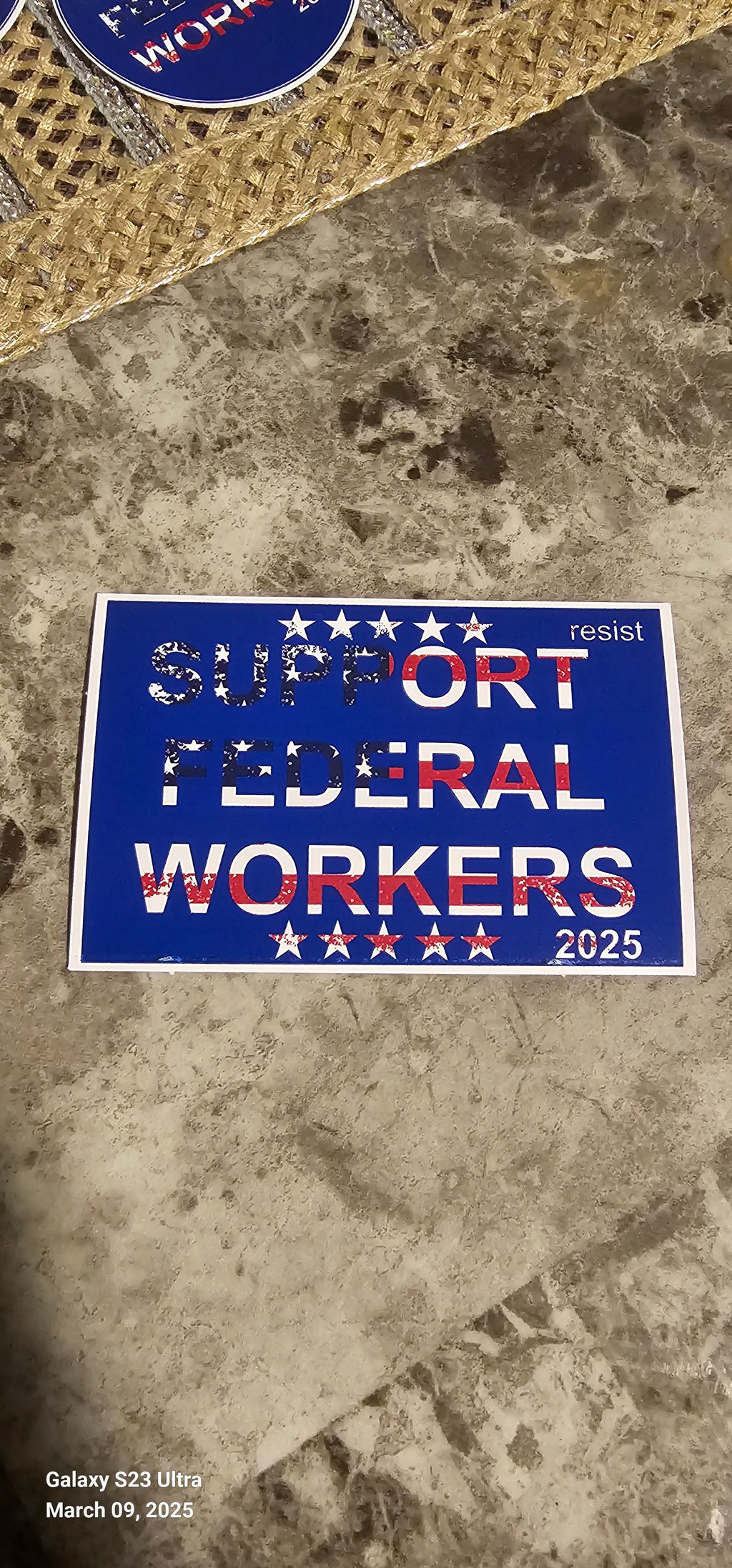 Support Federal Workers Protect Fed Government Employees Anti Trump And Musk Decal Waterproof Sticker For Laptop Water Bottle Case Tumbler
