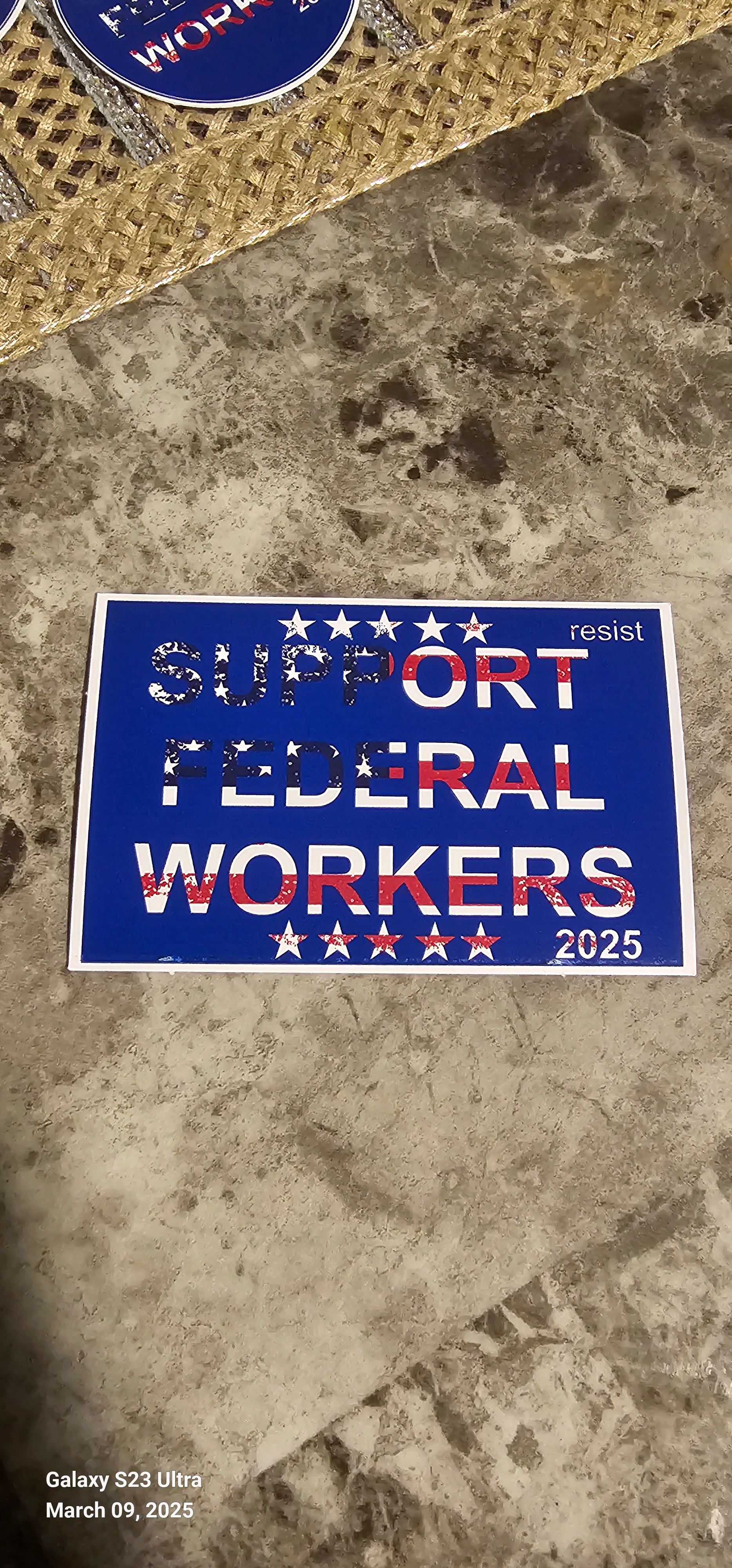 Support Federal Workers Protect Fed Government Employees Anti Trump And Musk Decal Waterproof Sticker For Laptop Water Bottle Case Tumbler