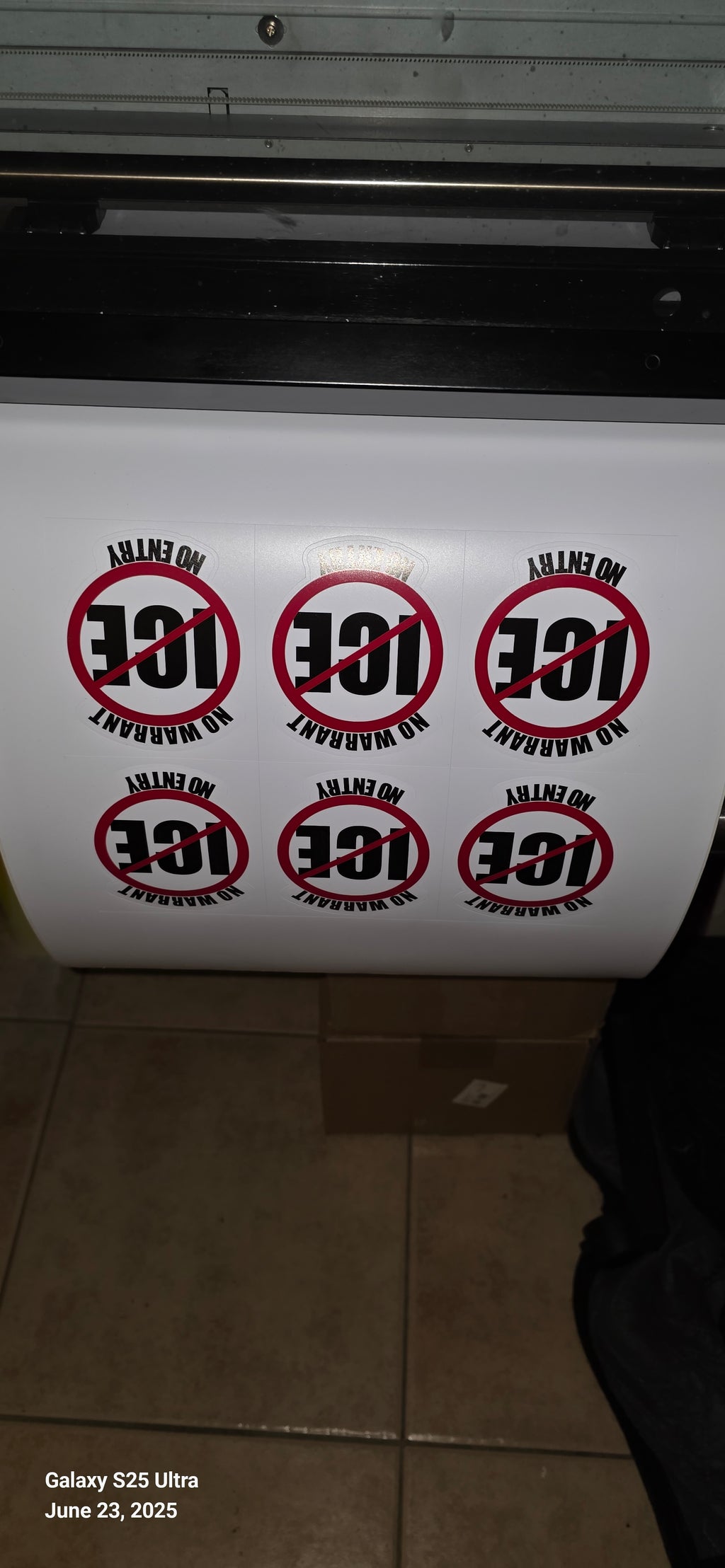 No Warrant No Entry Anti-ICE Full Color Sticker
