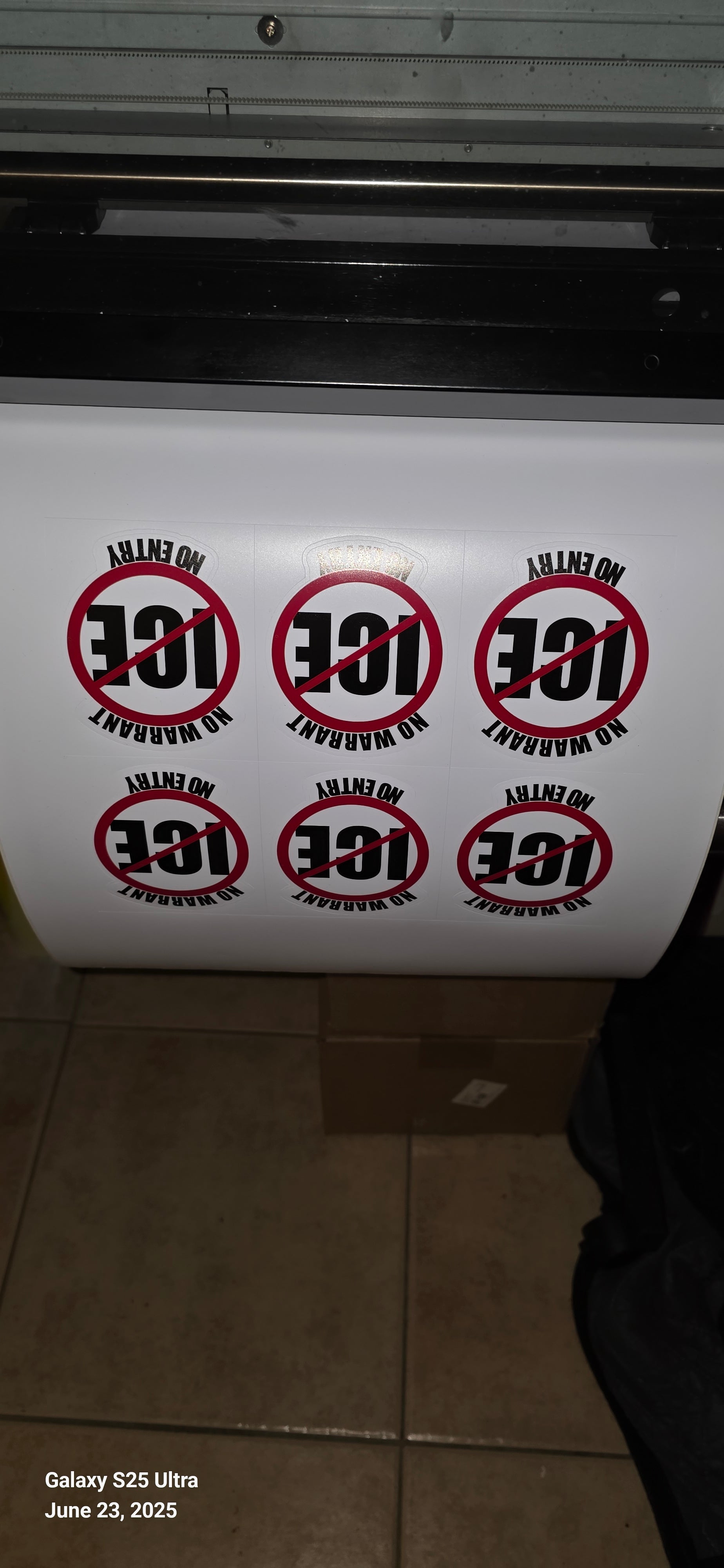 No Warrant No Entry Anti-ICE Full Color Sticker