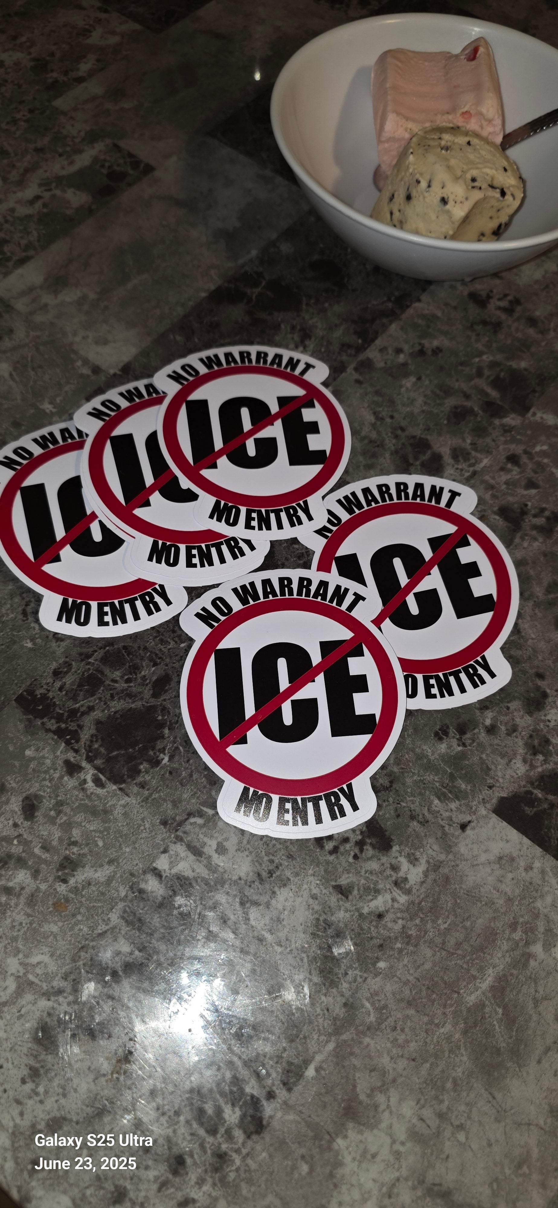No Warrant No Entry Anti-ICE Full Color Sticker