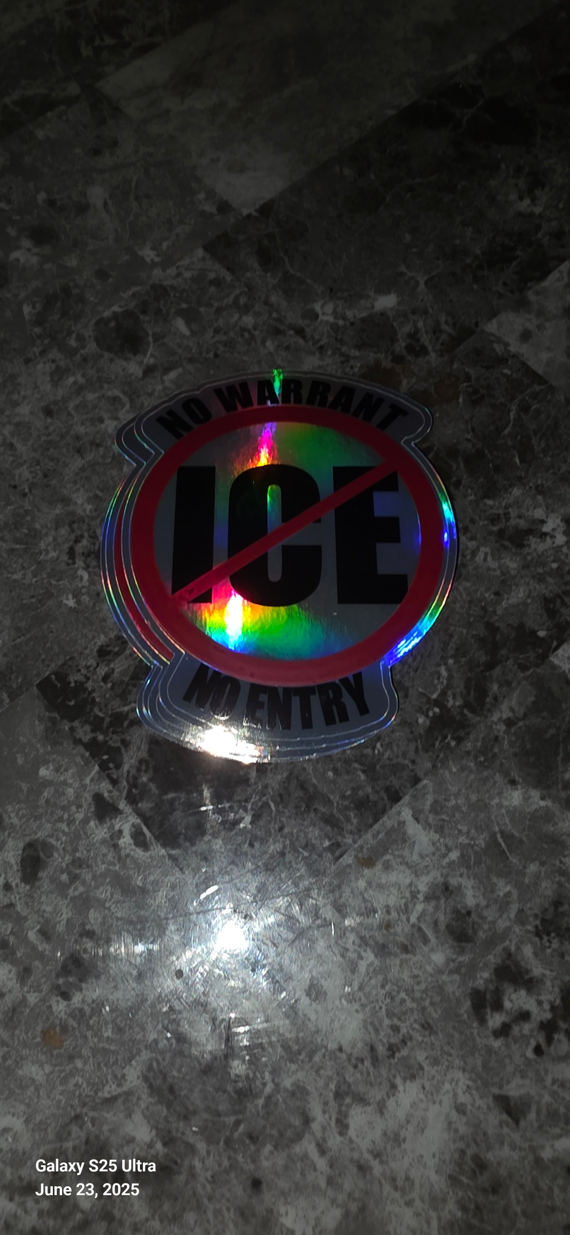 No Warrant No Entry Anti-ICE Full Color Sticker
