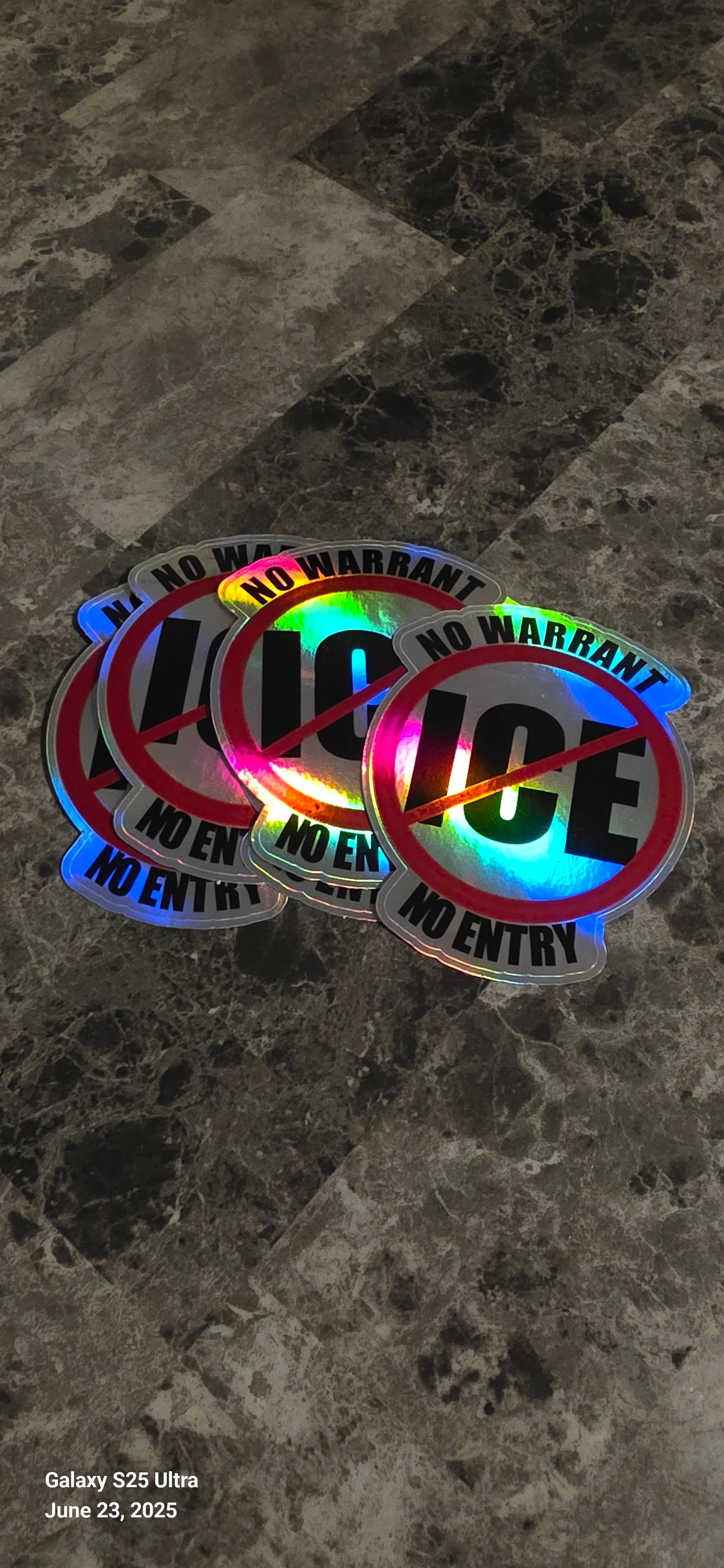 No Warrant No Entry Anti-ICE Full Color Sticker