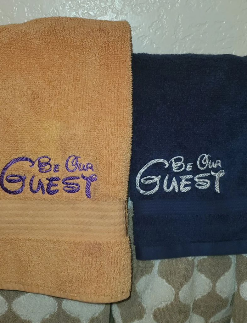 Be Our Guest Hand Towel, Eco-Friendly, Plush Towel, Housewarming Gift, beauty and beast inspired,
