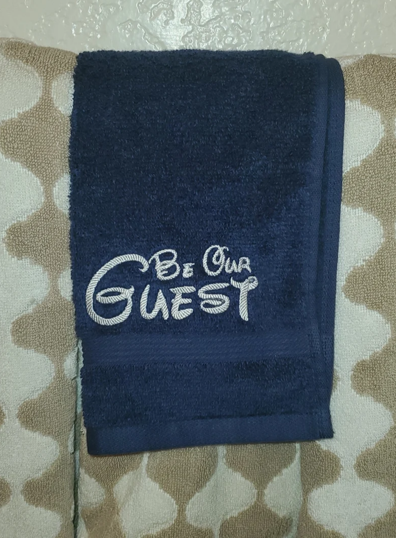 Be Our Guest Hand Towel, Eco-Friendly, Plush Towel, Housewarming Gift, beauty and beast inspired,