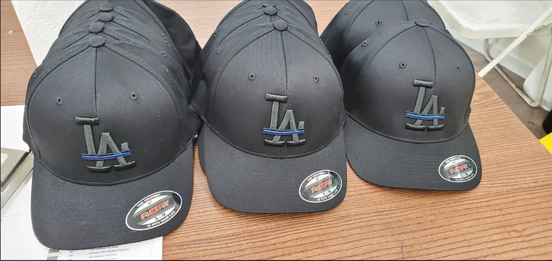 LA Thin Blue Line Hat, Thin Blue Line, Flexfit thin blue line black, New Era Thin Blue Line,