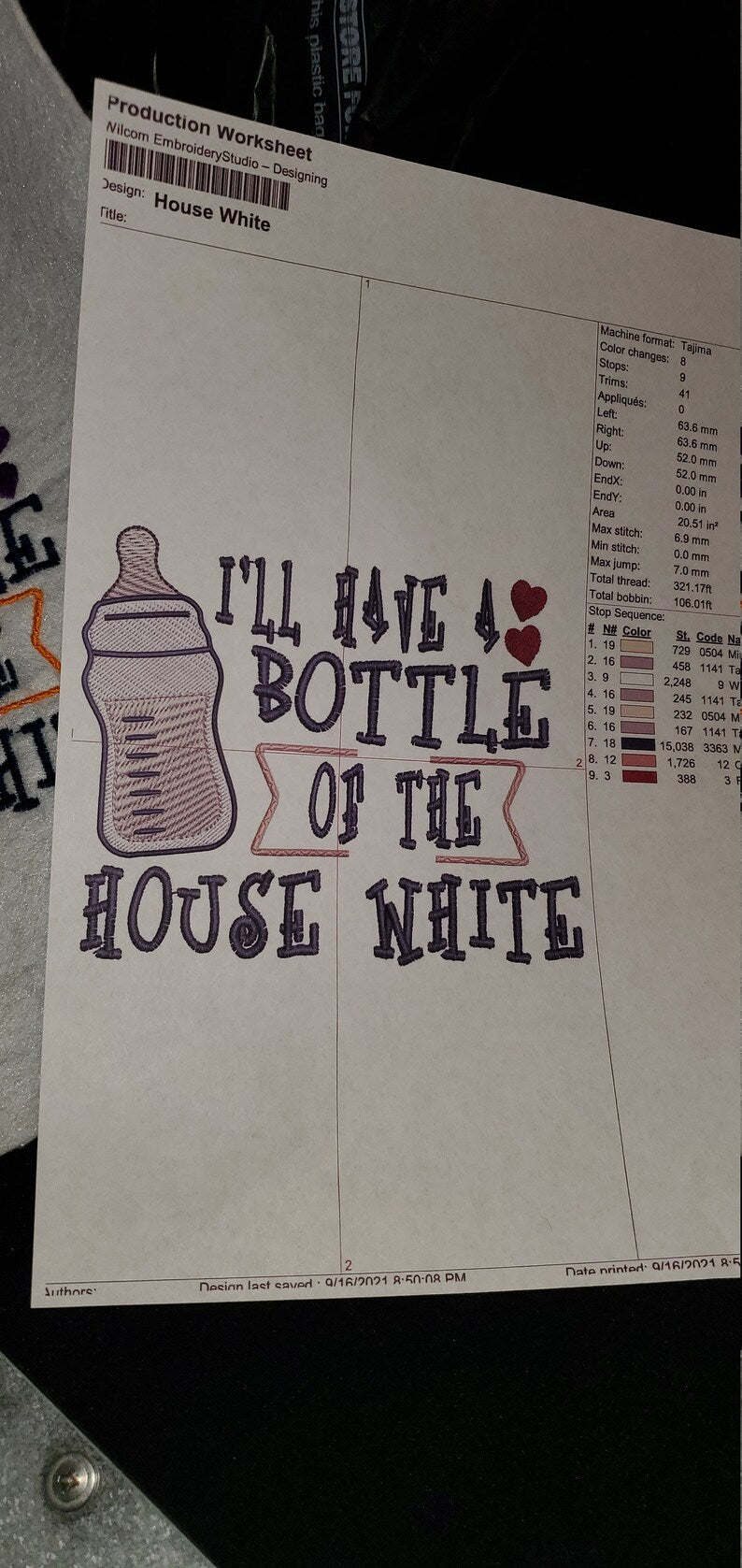 I’ll have a bottle of the House White, embroidery baby bib Design, baby humor, baby bottle humor bib customize your colors