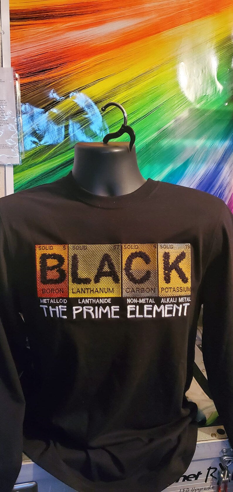 The Prime Element Shirt, Black Shirt, Black Men Shirt, Black Women Shirt, Juneteenth Shirt, American Shirt, Long sleeve
