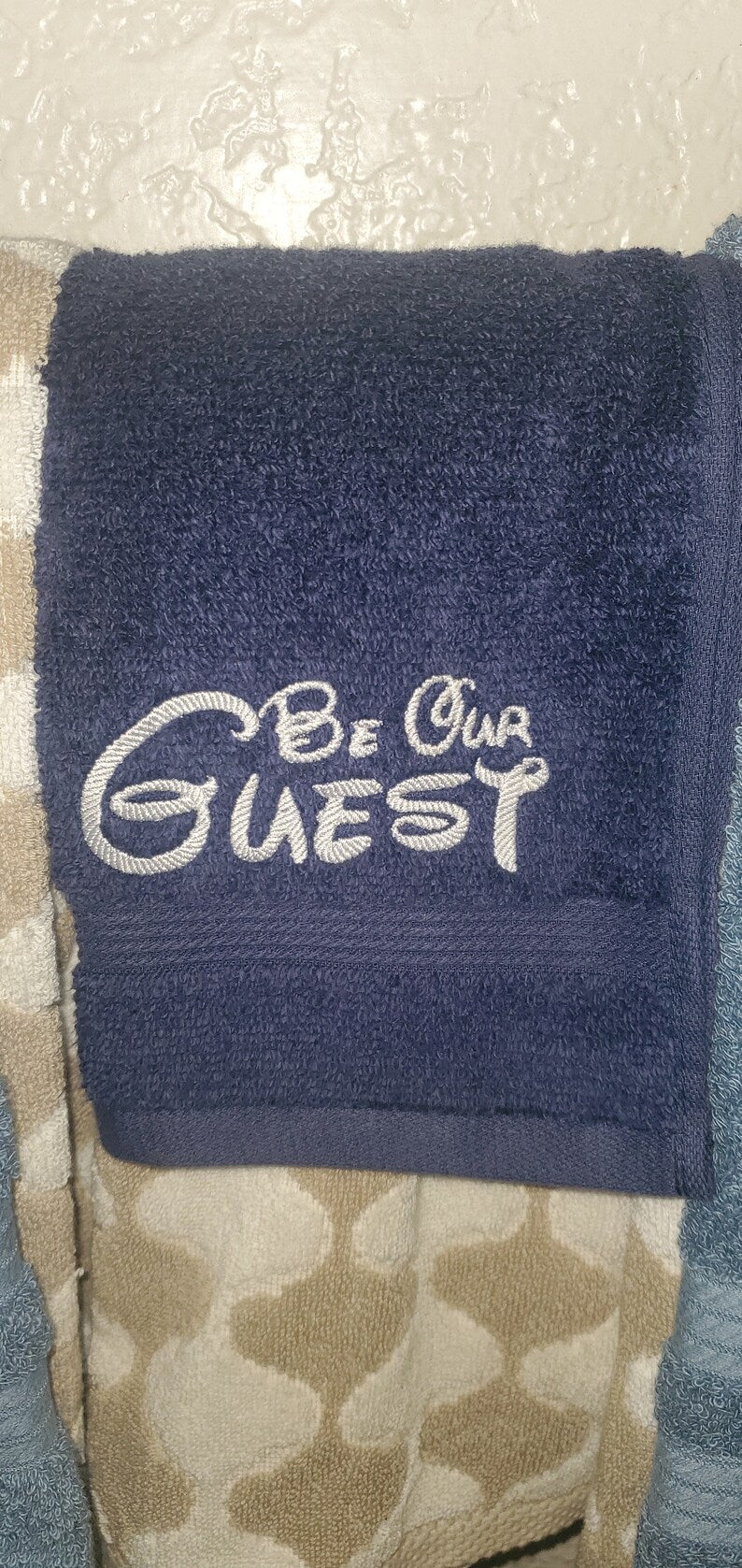 Be Our Guest Hand Towel, Eco-Friendly, Plush Towel, Housewarming Gift, beauty and beast inspired,