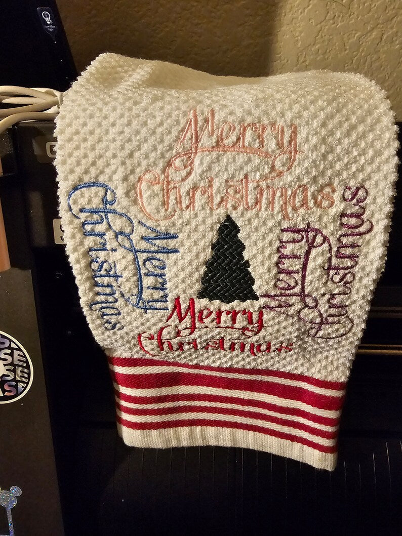 Merry Christmas Embroidery Design, Machine Embroidery, instant Digital Download