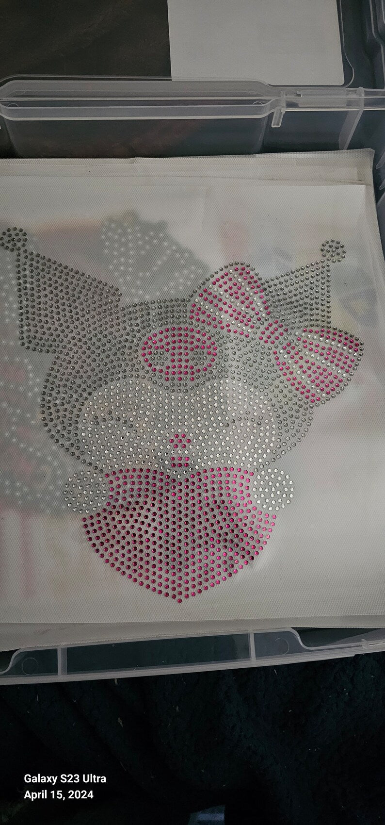 KUROMI hotfix rhinestone transfer iron on motif strass. Kuromi transfer