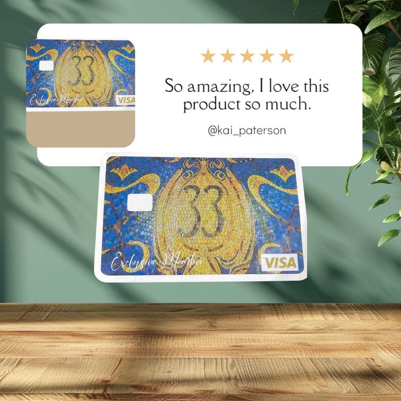 debit card sticker, Custom Vinyl Credit Card Sticker