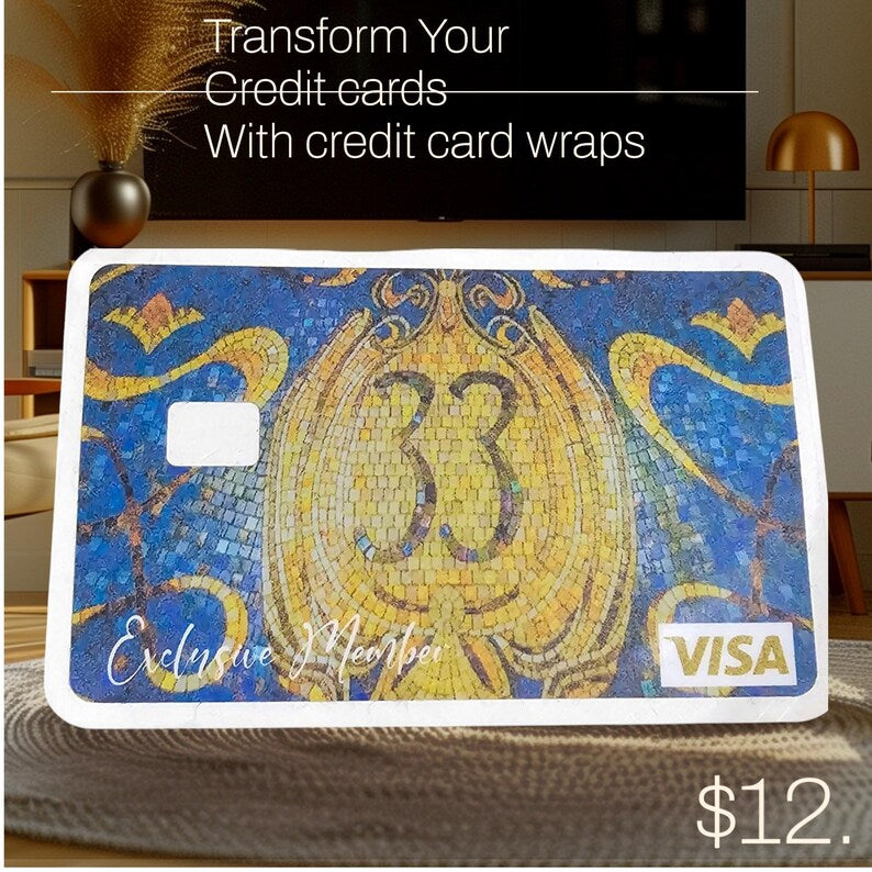 Club33 debit card sticker, Custom Vinyl Credit Card Sticker