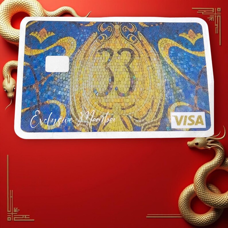 Club33 debit card sticker, Custom Vinyl Credit Card Sticker