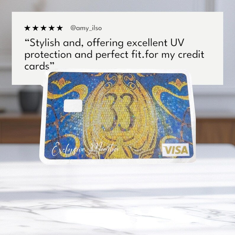 Club33 debit card sticker, Custom Vinyl Credit Card Sticker