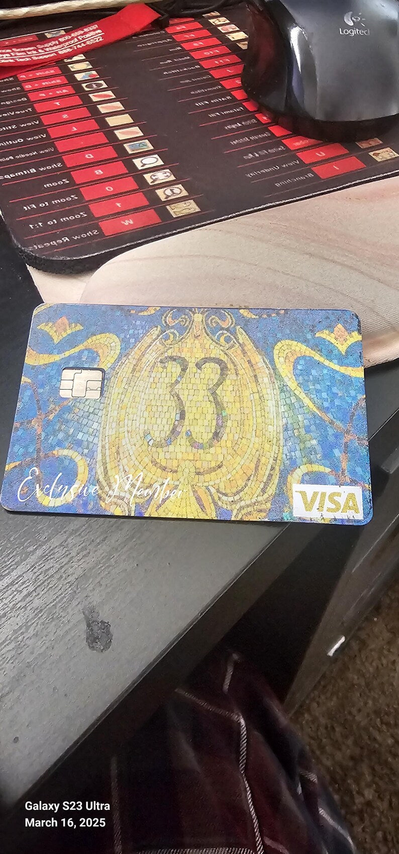 Club33 debit card sticker, Custom Vinyl Credit Card Sticker