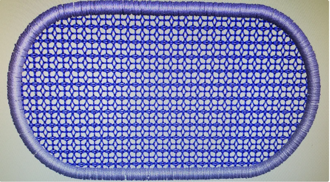 Round Knockdown Hand Stitch Stitch Effect Embroidery Machine Design-7 Sizes