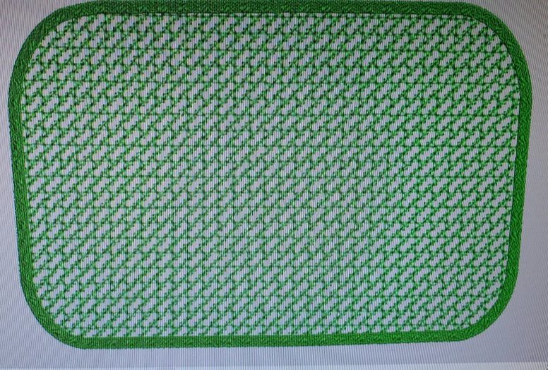 Rectangle Split Border Knockdown Stitch Embroidery Machine Design-4 Sizes