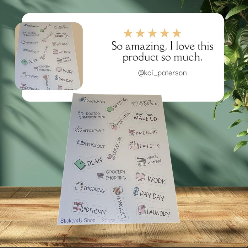 Everyday life sticker pack ,sticker pack, journal stickers, planners stickers.