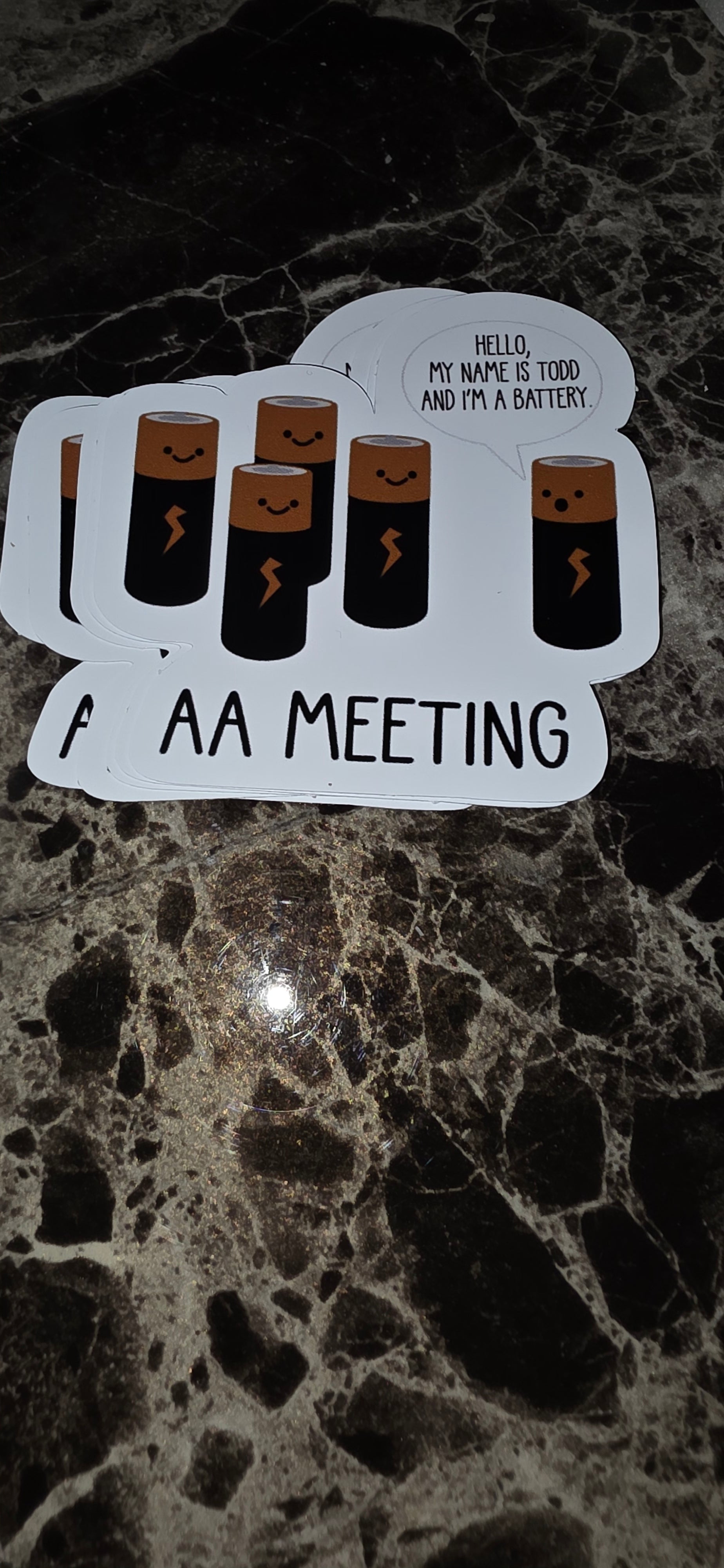 AA meeting todd sticker 25pk