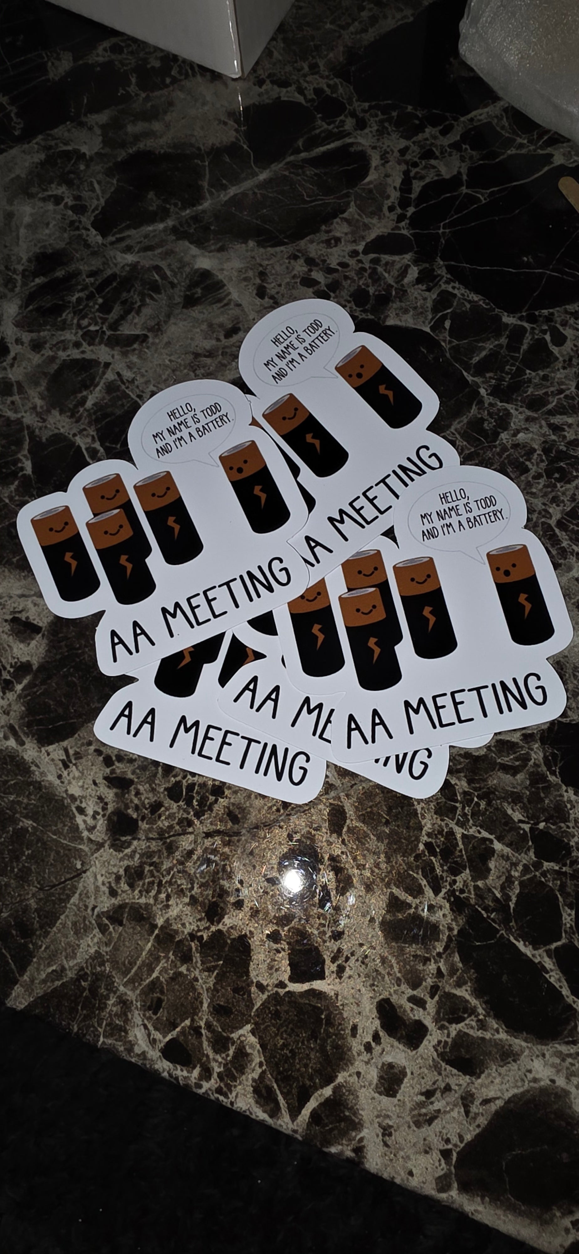 AA meeting todd sticker 25pk