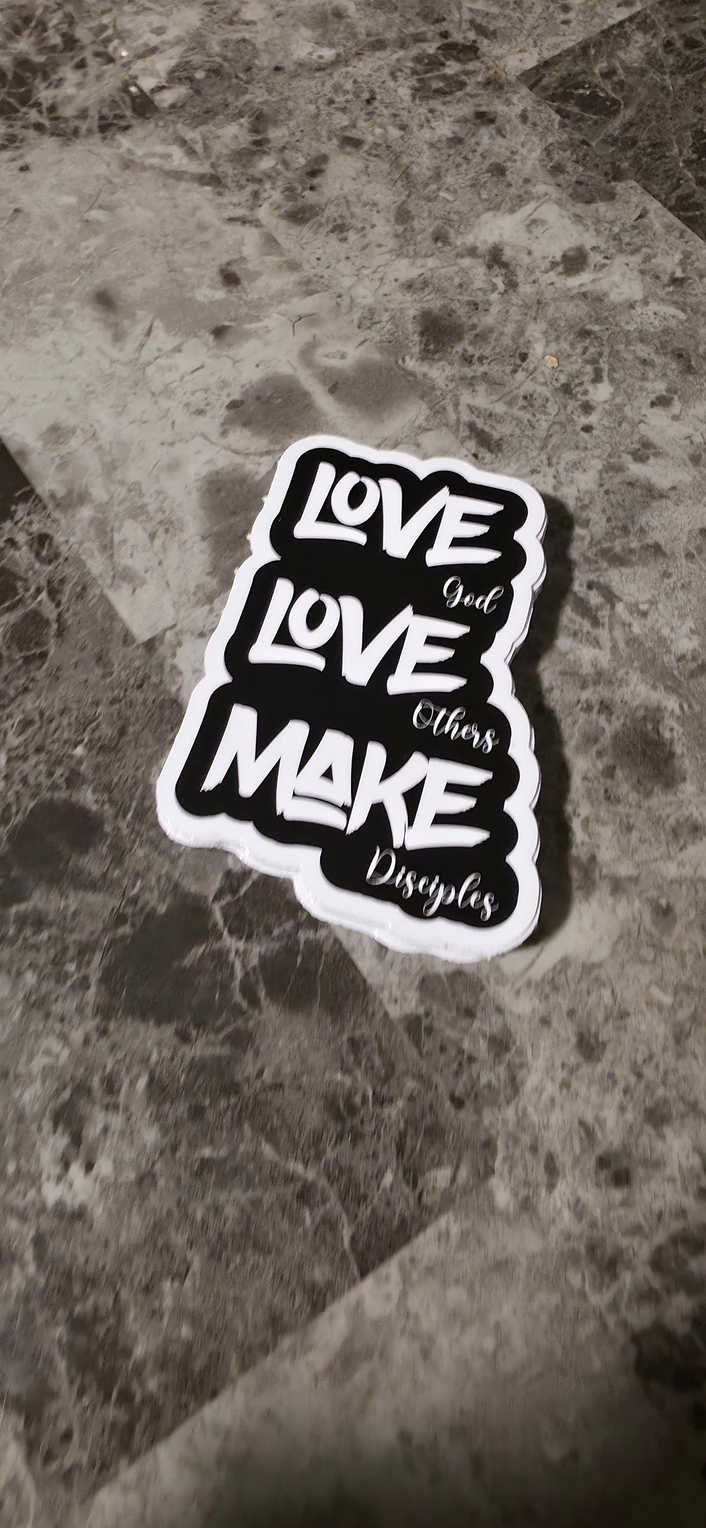 Love God, Love Others, and Make Disciples Sticker 25pk sticker