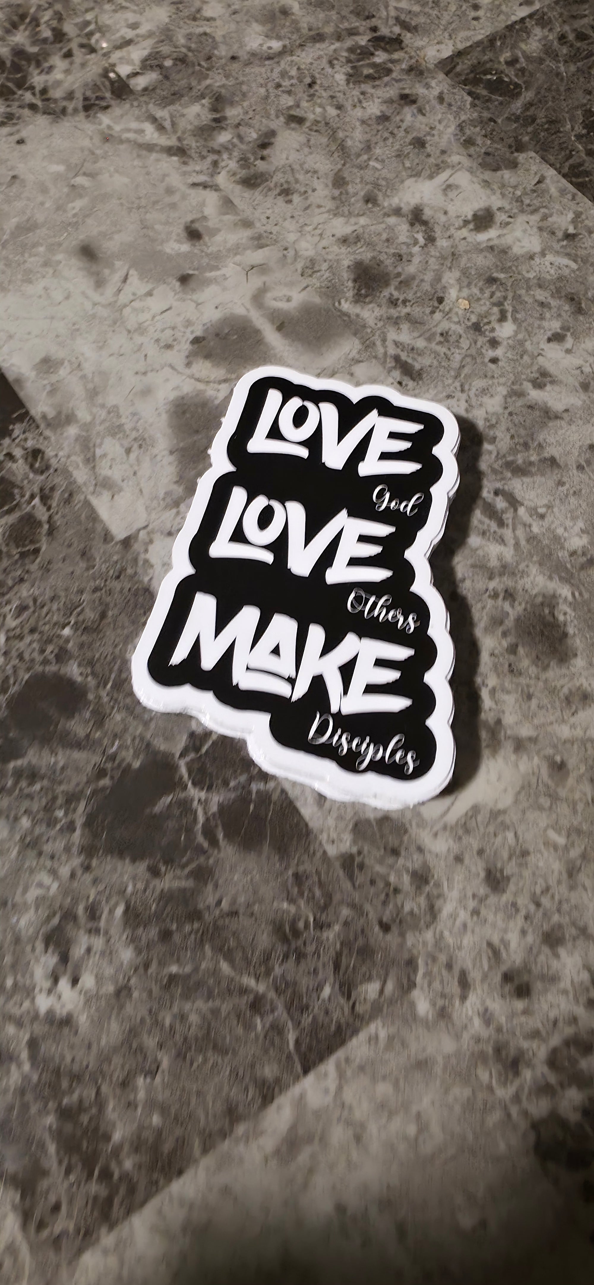 Love God, Love Others, and Make Disciples Sticker 25pk sticker
