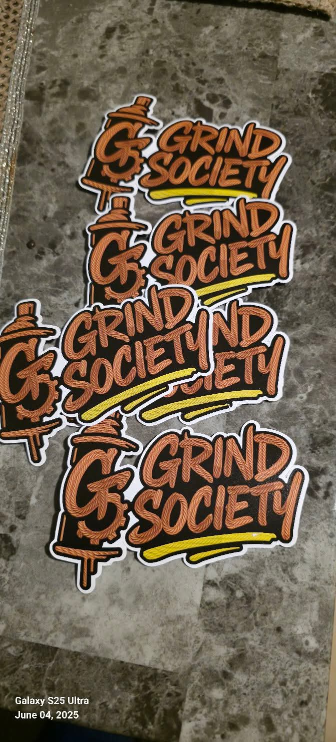 Grind Society embroidery look stickers 20pk.