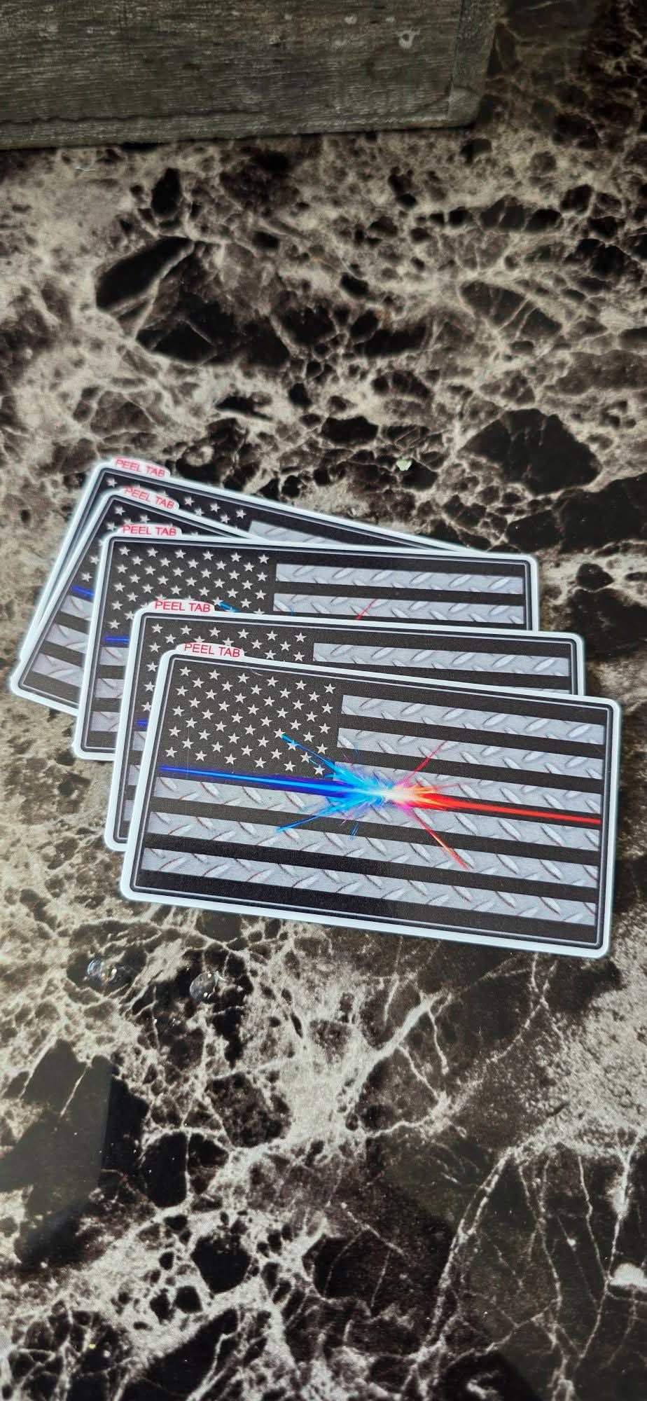 Fire and police sticker