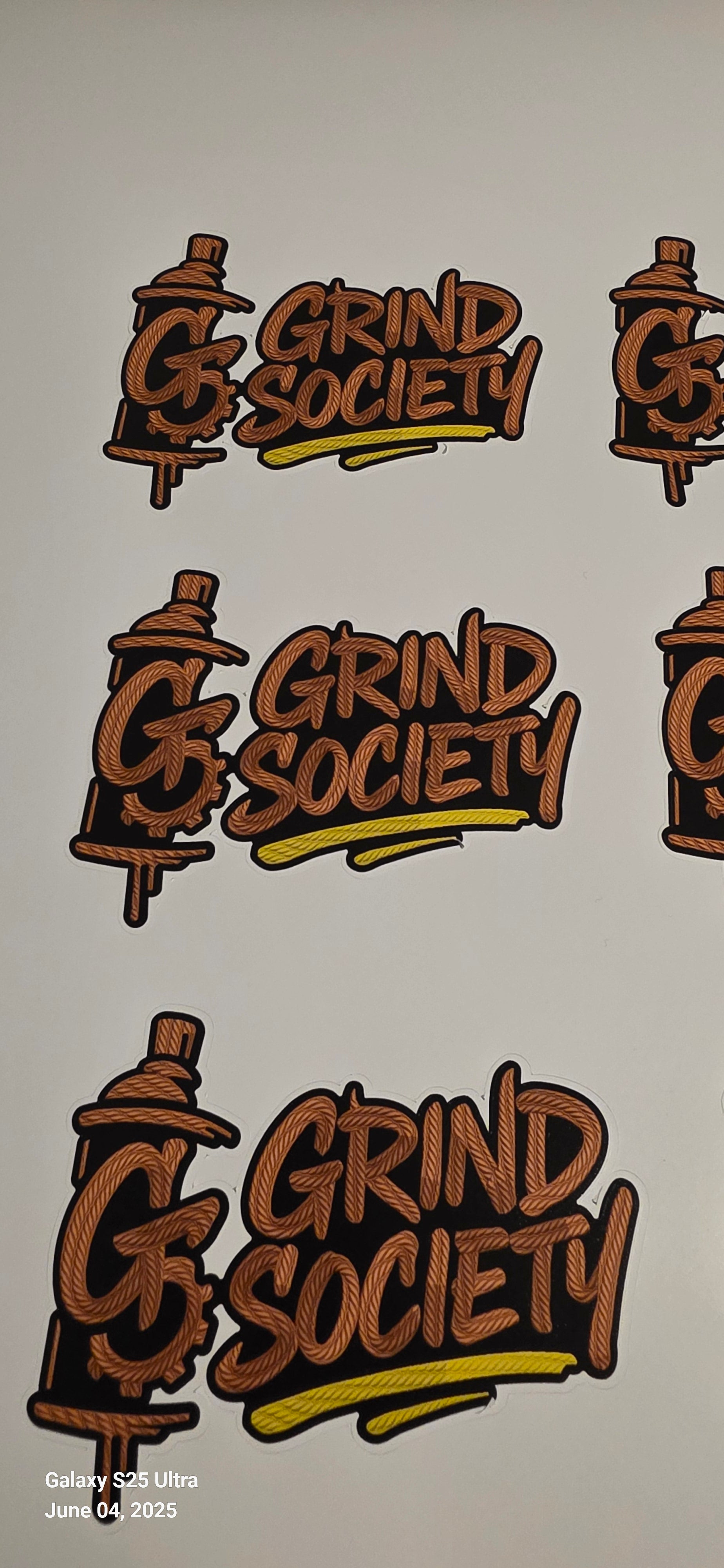 Grind Society embroidery look stickers 20pk.