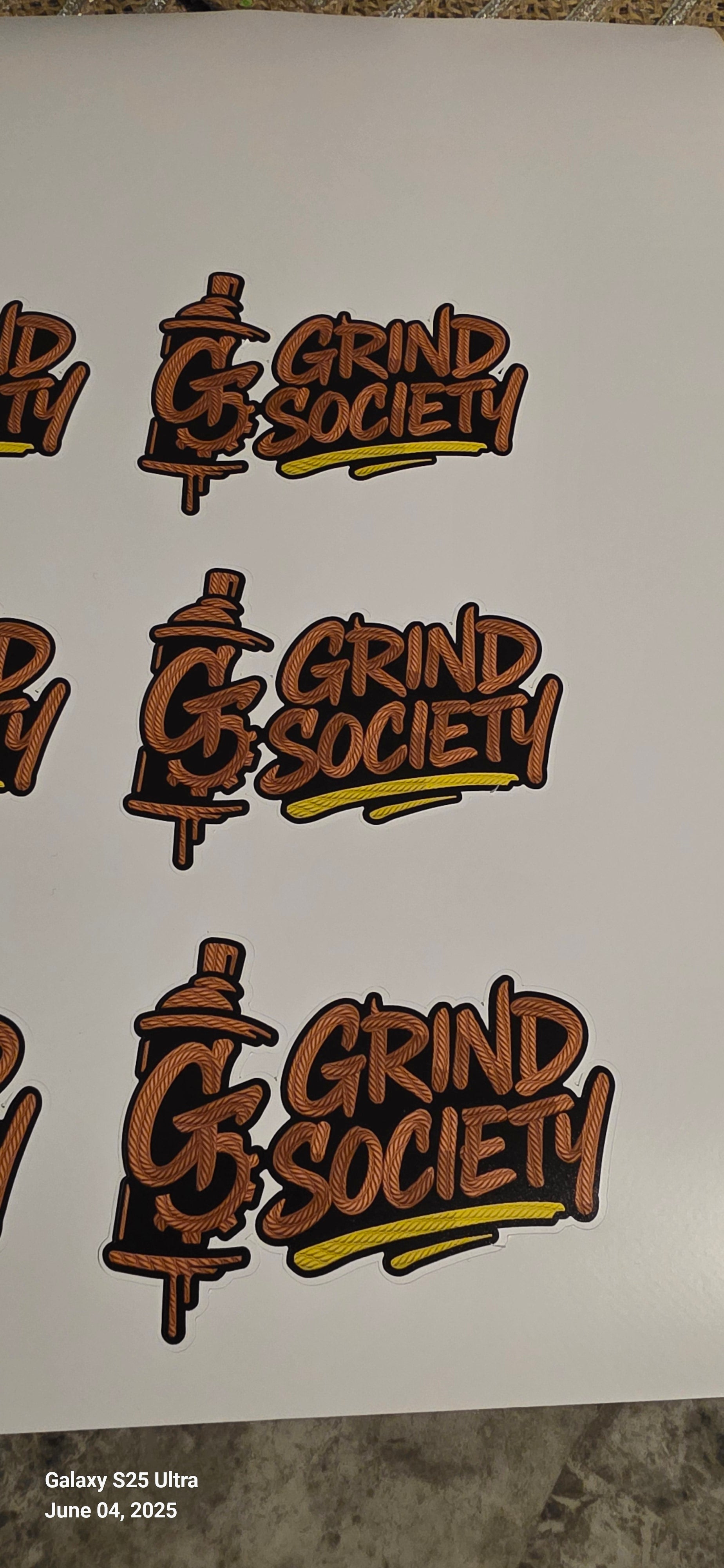 Grind Society embroidery look stickers 20pk.