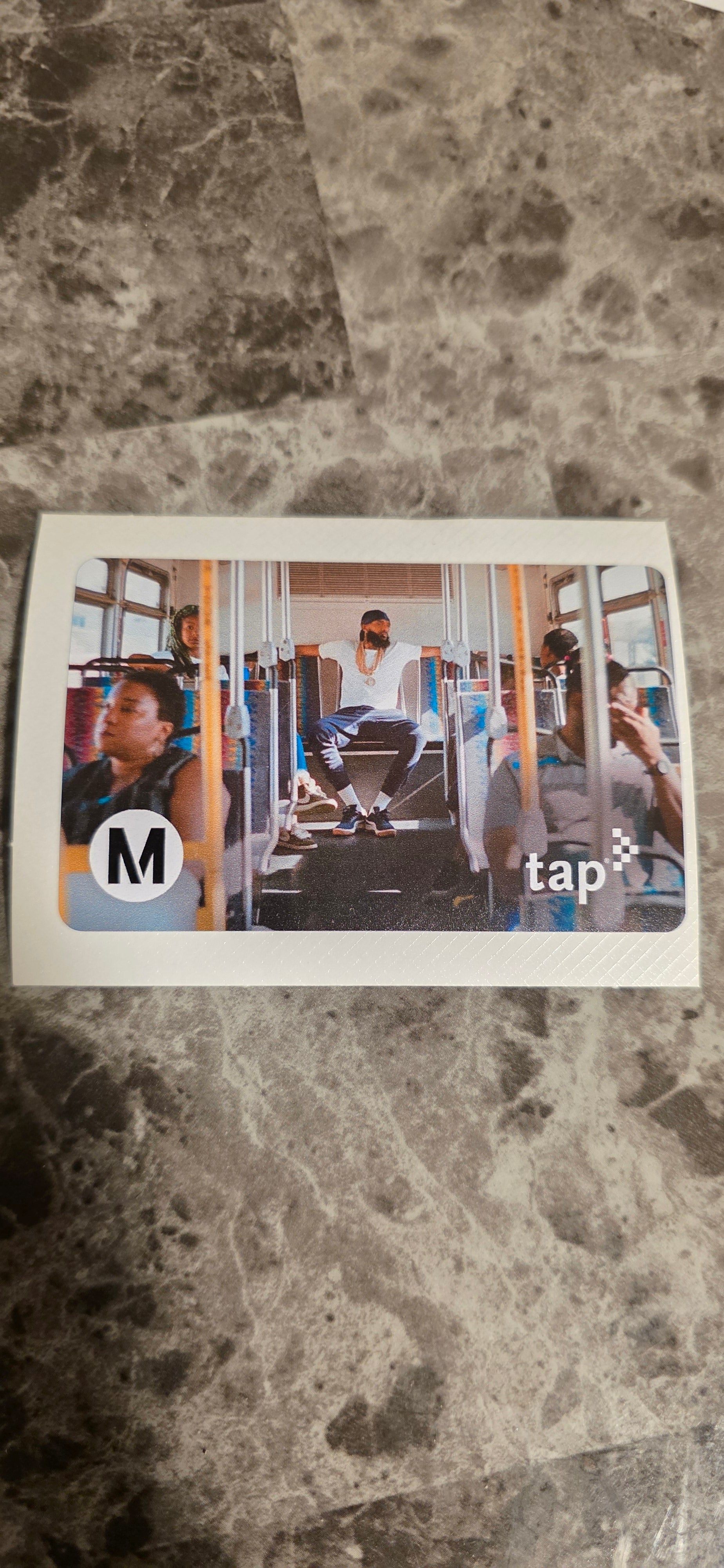 Nipsey Hussle limited edition Metro tap card sticker