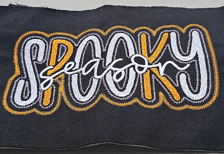 Spooky Season Halloween Embroidery File - 3 Sizes - 5 Formats - Spooky Season, Fall Time, Pumpkins Spooky Pattern